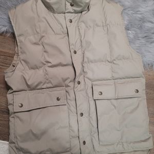 VTG eddie bauer goose down mens vest medium tan